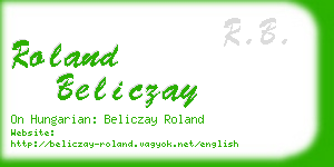 roland beliczay business card